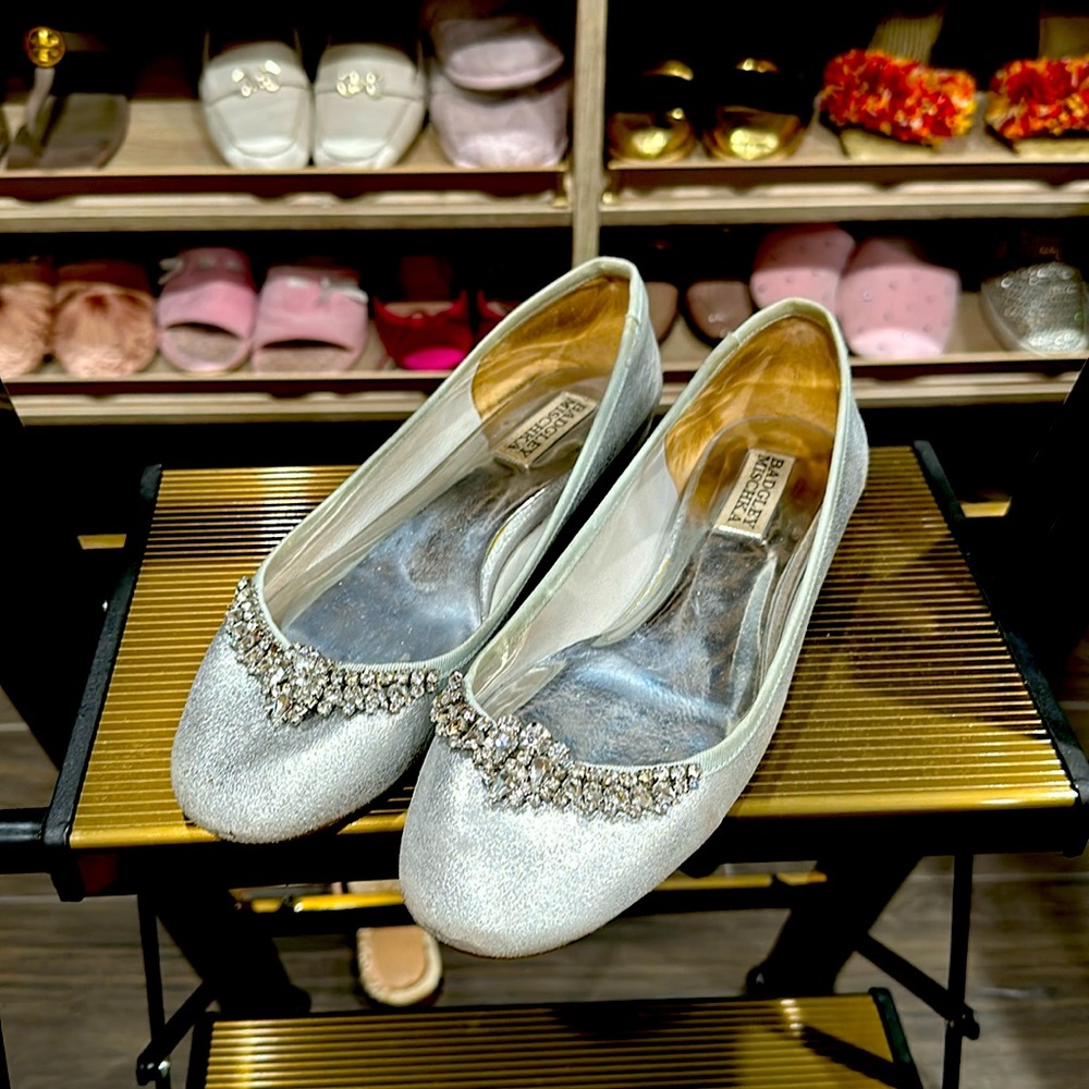 Badgley Mischka Bejeweled Ballet Flats